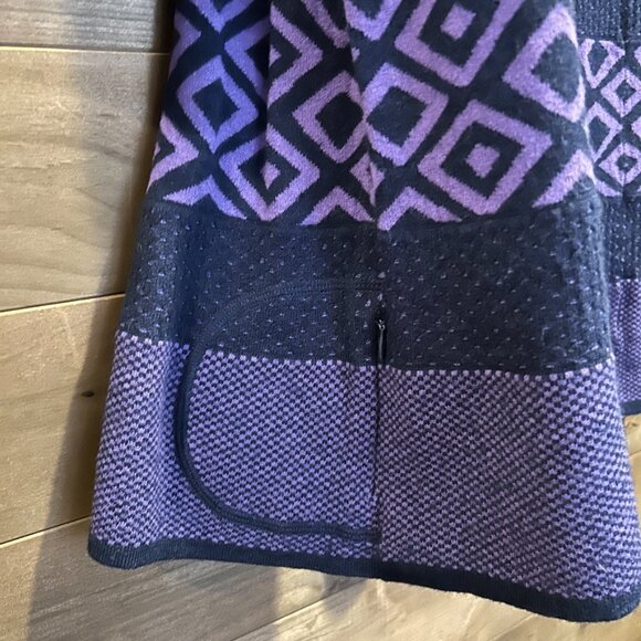 KRIMSON KLOVER Nordic Wool Cotton Silk Geometric Ski Sweater Dress Sz S - Picture 3 of 6